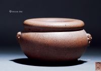 清代 紫砂兽耳贡局茶罐