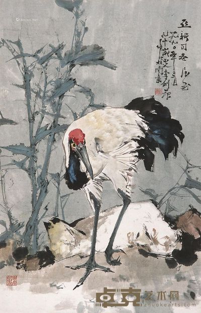李剑晨 鹤寿 95×61cm