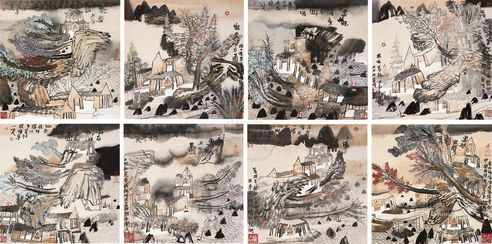 姚鸣京 山水