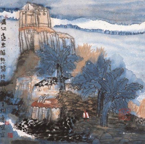 姚鸣京 山水