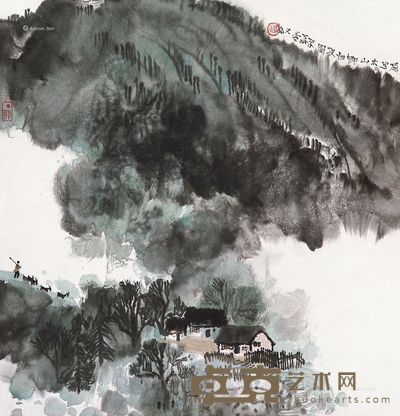 贾又福 归牧图 67×64cm