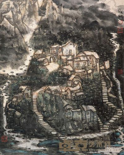 李宝林 秋居图 66×53cm