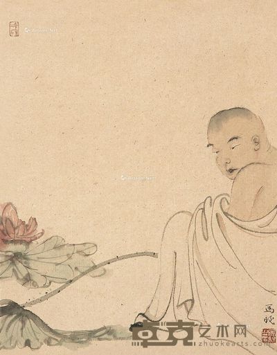 马骏 写水墨人物十七 50×39cm