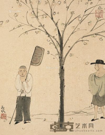 马骏 写水墨人物二十 50×39cm