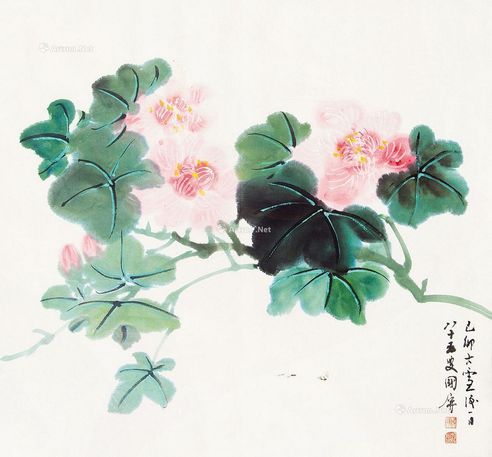 龙国屏 芙蓉花