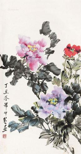 邵仲节 牡丹