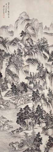 吴历仿黄鹤山樵笔意
