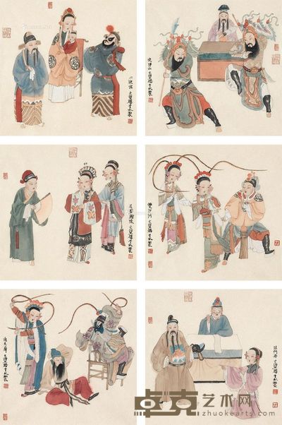 于水 戏曲 35×35cm×6