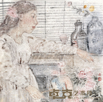 李传真 人物 65×65cm 约3.8平尺