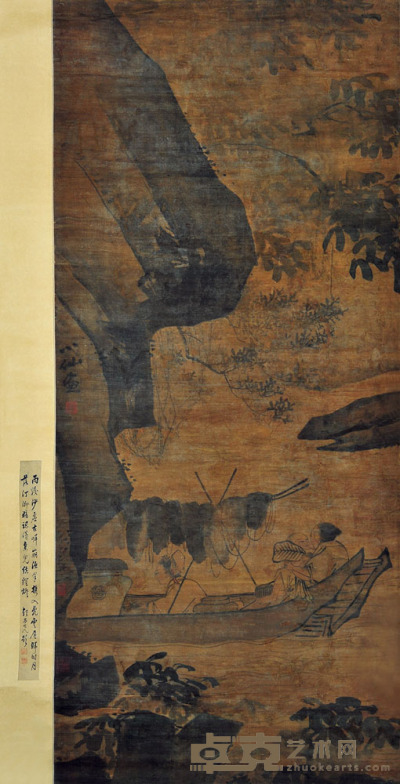 吴伟    渔乐图 138×61cm 约7.58平尺