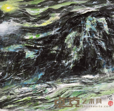 刘一原  山的印象 67.5×69cm 约4.19平尺