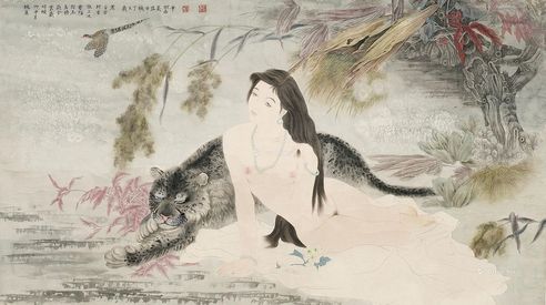 杜树森 仕女与虎