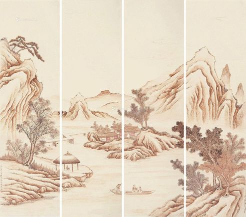 殷梓湘山水