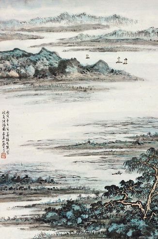 俞子才 山水