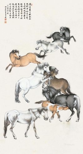 殷梓湘 八骏图