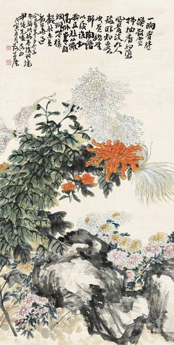 谢公展 菊花