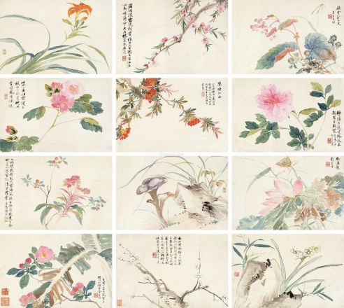 吴楷壬寅（1842年）作花卉册