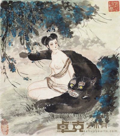 佚名 山鬼 30.5×28cm