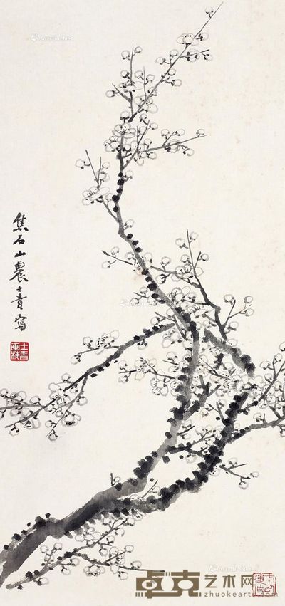 丁士青 梅花 68×32cm