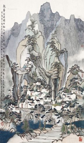 方骏 山水