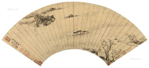 邵弥壬申（1632年）作乘风破浪扇面