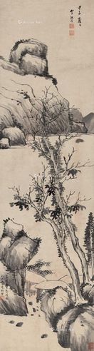 李流芳甲子（1624年）作夏日山景
