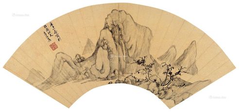 李绍箕庚子（1600年）作寒山枯木图