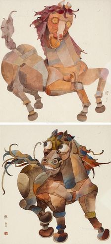 曹力2013年作龙马系列（一组两件）