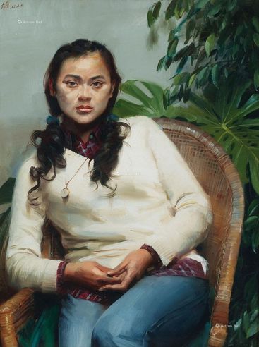 冷军2005年作白衣少女