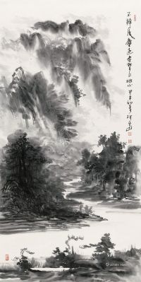 黄惠边 山水