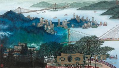 宋玉明 香港青马大桥 70×120cm
