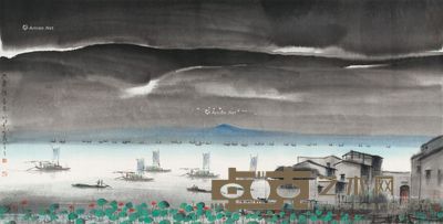 杨明义 雨霁清香发 70×137cm