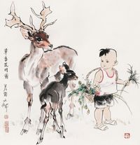 李延声 草香花明图