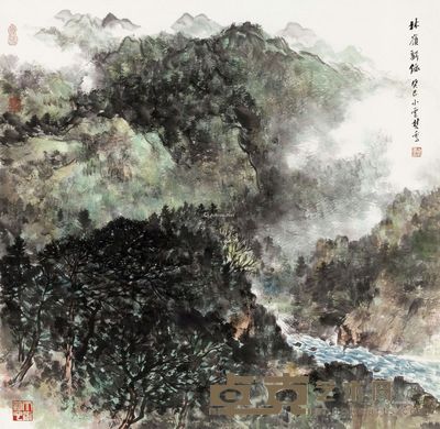 方楚乔 林岭新绿 68.5×70cm