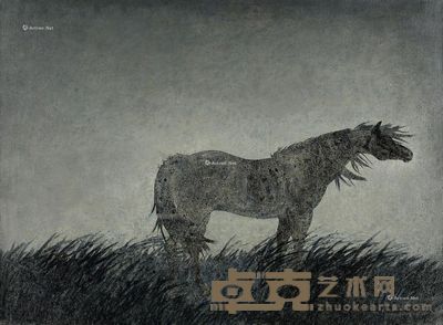 尹宇宁 西风瘦马 110×150cm