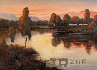 齐梦慧 故乡泥水河的回忆 73×100cm