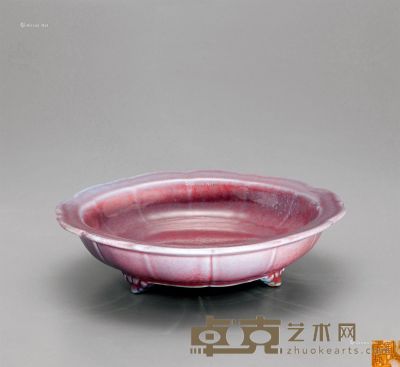 清雍正 钧釉三足洗 直径35cm