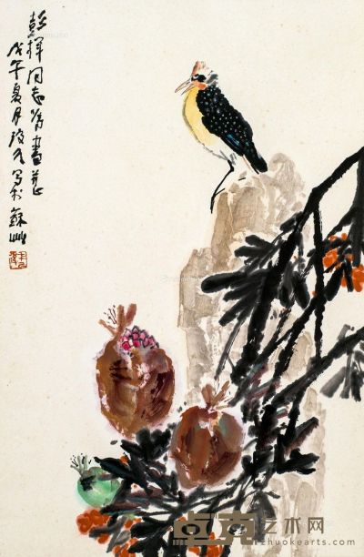 李琼久 花鸟 44.5×68cm