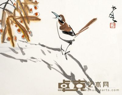 李琼久 花鸟 44×34.5cm