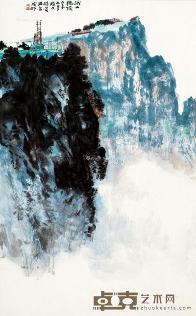 李琼久 涐山绝顶 59.5×95.5cm