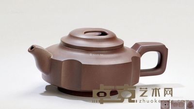 丁洪顺、鲍兰芳合制 牛盖壶 高7cm