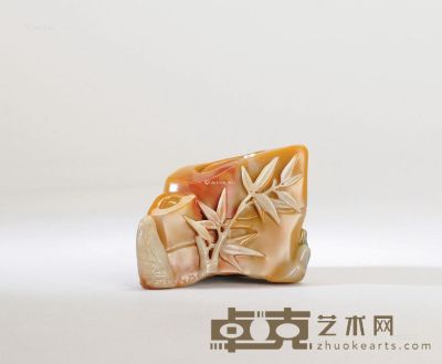 王一帆作?善伯洞石竹节摆件 5.7×7.4×4.9cm