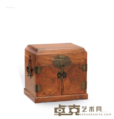 海南黄花梨制官皮箱 21×22×17.5cm