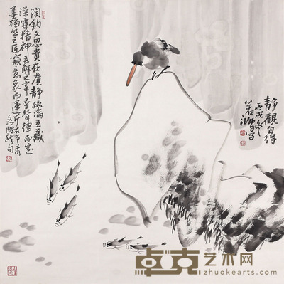 徐若鸿 静观自得 69×69cm