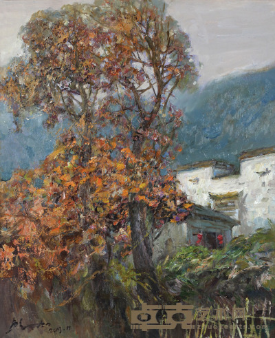 鲍加 风景油画 52×64cm