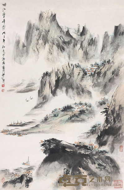 裴家同 烟江叠嶂图 69×45cm