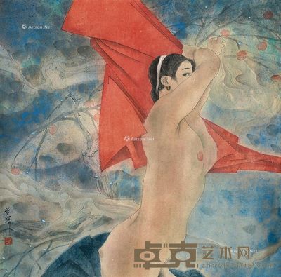 黄骏 女人花 68.5×68.5cm