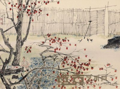 李义弘 乡居图 49×66cm