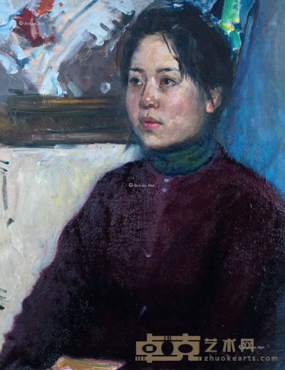 罗工柳 女肖像 42.5×35cm
