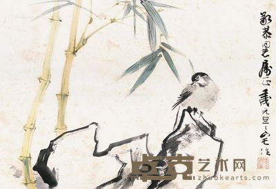 刘旦宅 独坐幽篁里 40×60cm